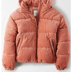 American eagle pink puffer jacket
